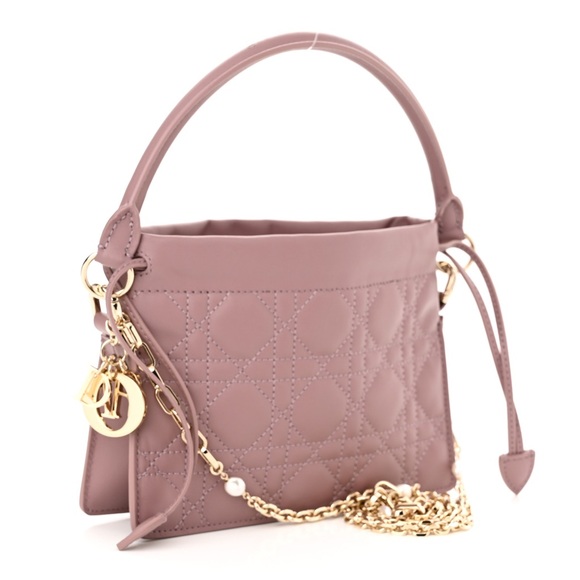 Dior Handbags - Lady Dior Pouch Lambskin Pink Peony very rare